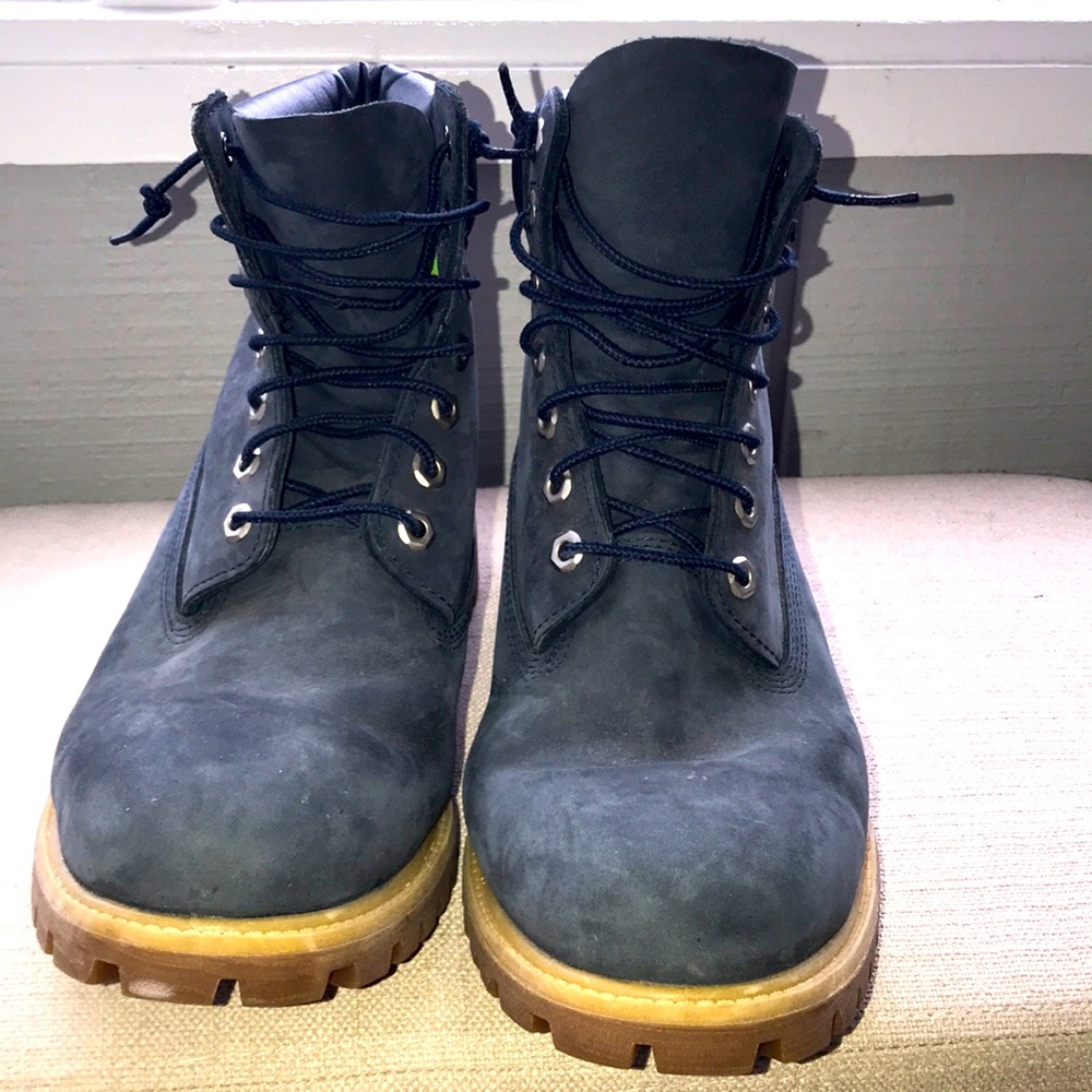 Navy Blue Mens Timberlands Boots Size 11